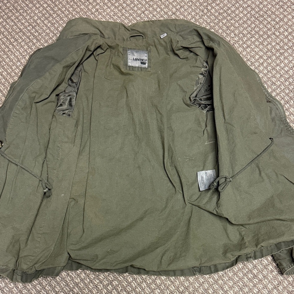 Levi's Army Green Utility Jacket - sz 6 - Picture 4 of 7